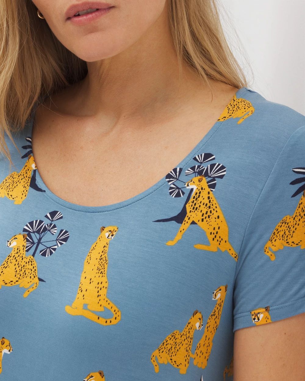 Cool Nights Short Sleeve Scoop Neck Sleepshirt