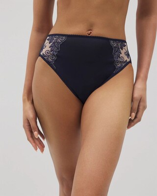 High-Leg Brief Panty with Sensuous Lace
