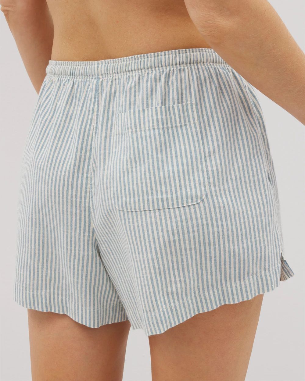 Textured Cotton Printed Pajama Short