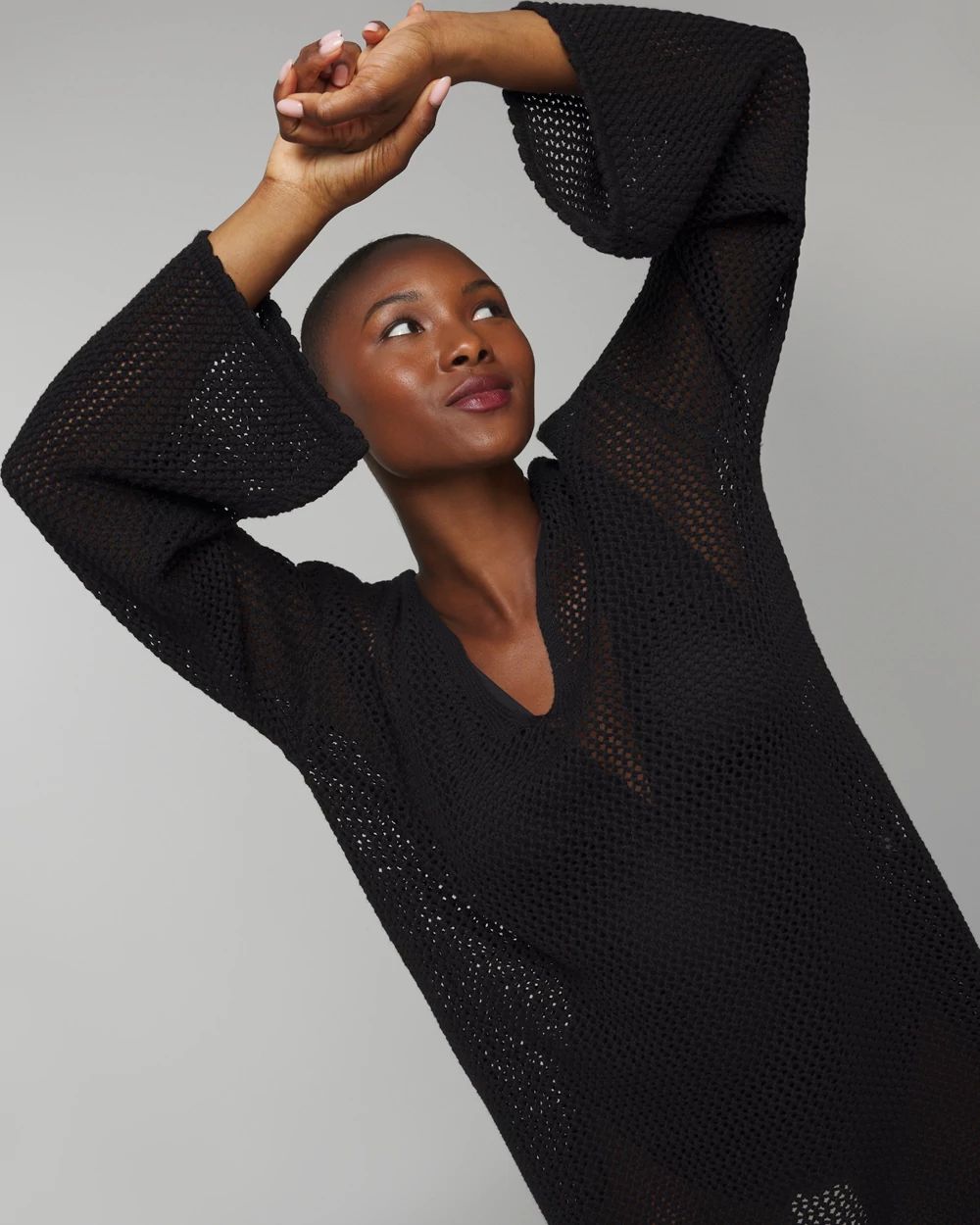 Soma Swim Cotton Crochet-Style Shift Cover-Up