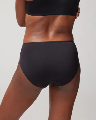 Edge Cotton Blend High-Leg Panty with Lace click to view larger image.