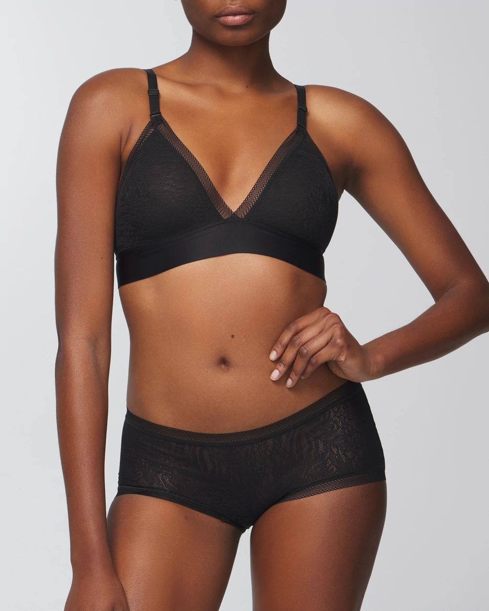 Soma Boyshort Panty with Stretch Lace click to view larger image.