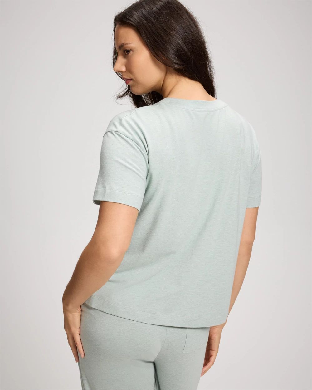 Most Loved Cotton Relaxed V-Neck Short Sleeve Pajama Tee