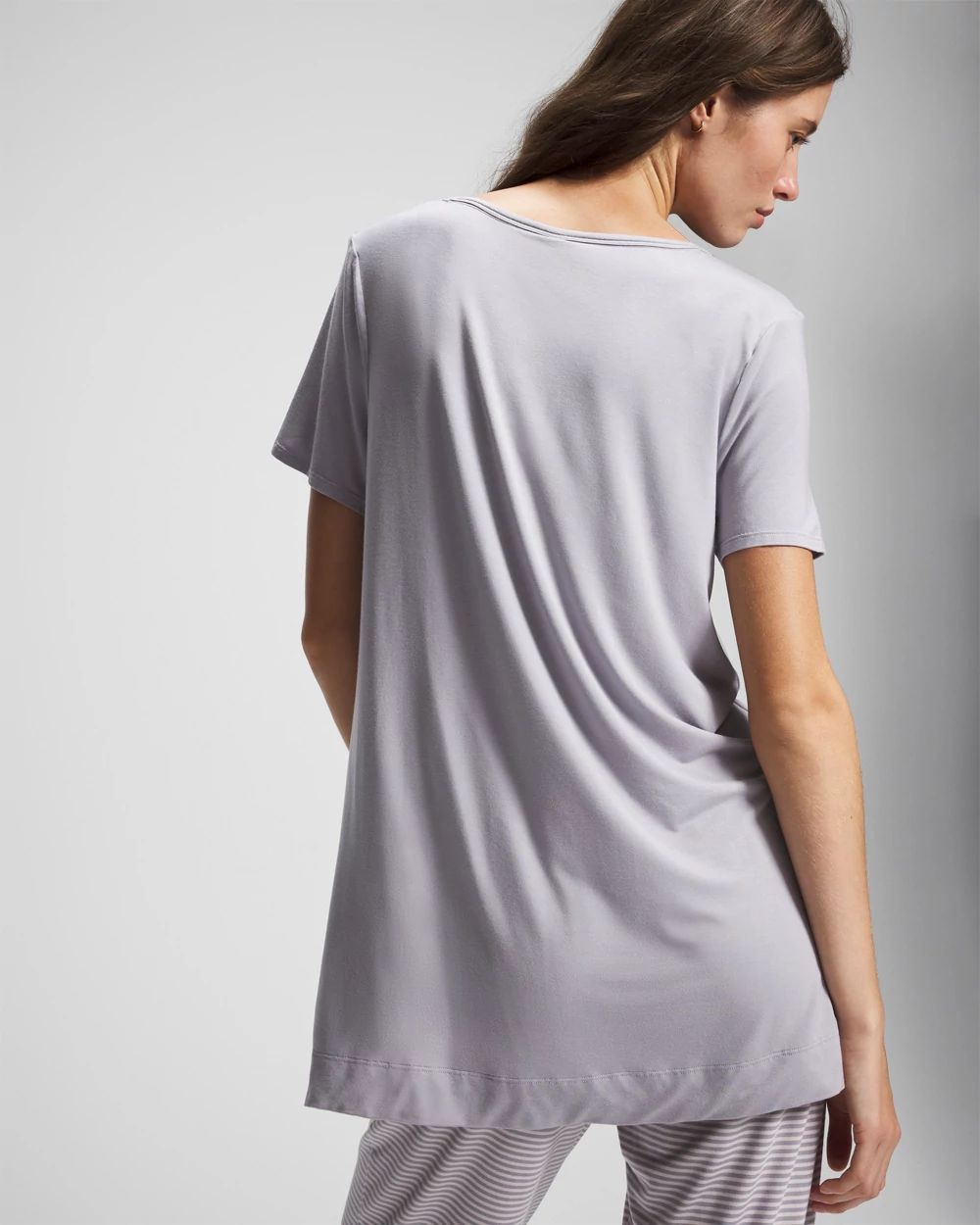 Cool Nights Short Sleeve Pajama Tunic Tee