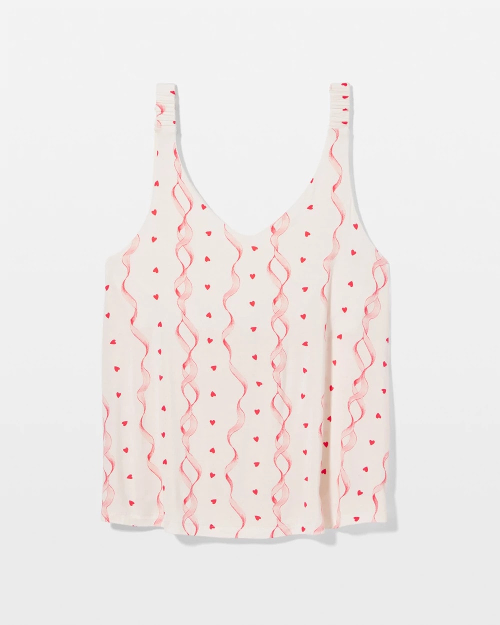 Shirred Strap Pajama Tank