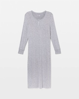 Relaxed Long-Sleeve Midi Sleepshirt click to view larger image.