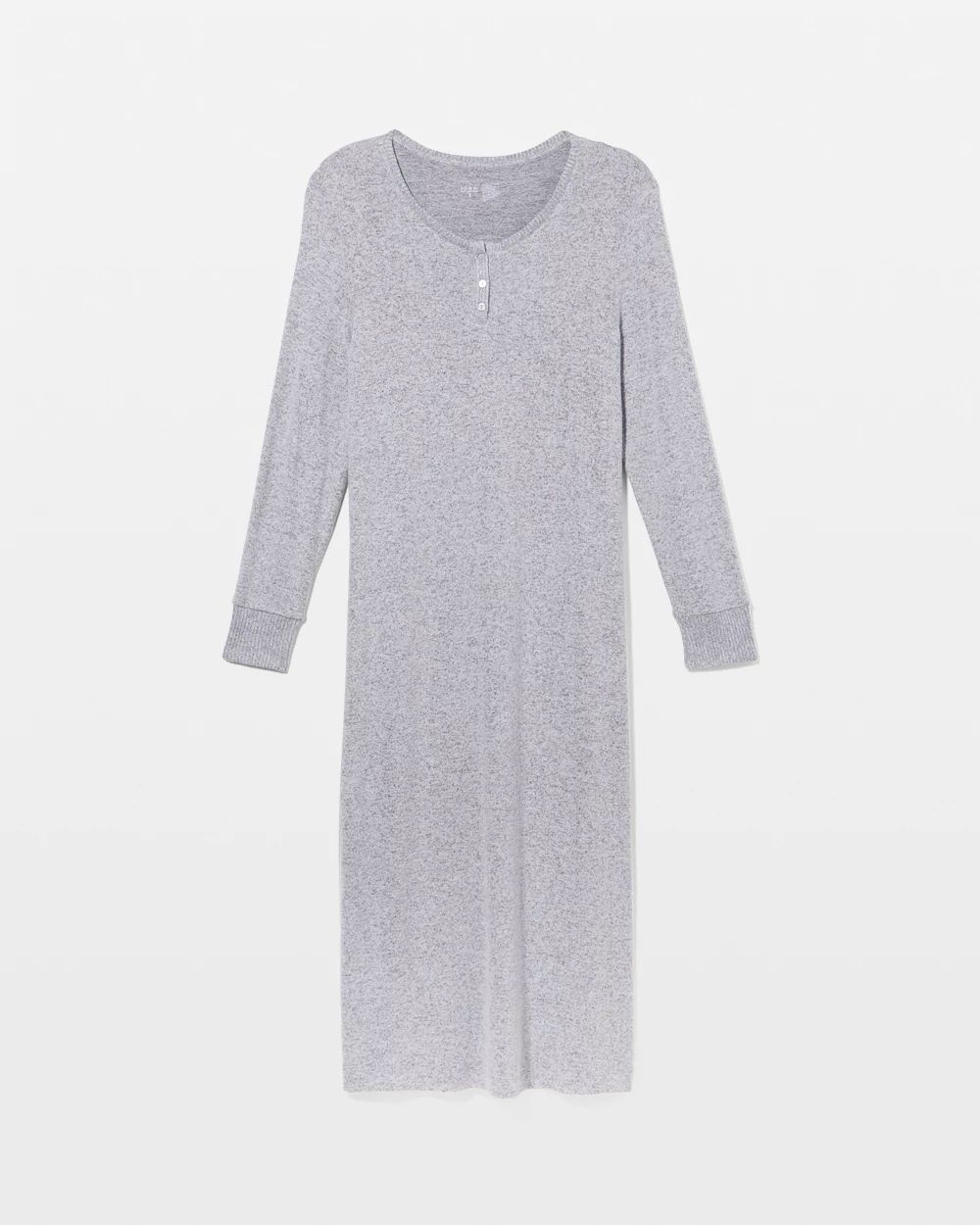Relaxed Long-Sleeve Midi Sleepshirt click to view larger image.