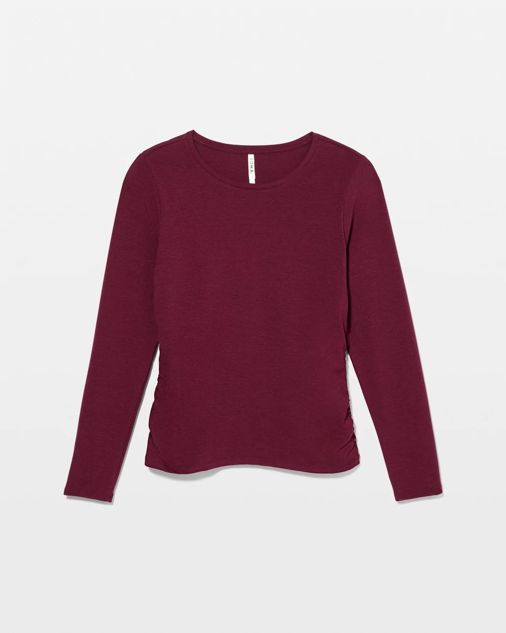 Most Loved Cotton Ruched Long Sleeve Pajama Tee
