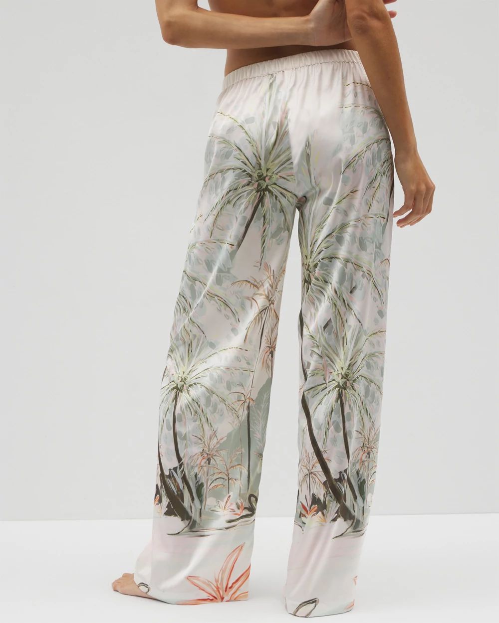 Satin Printed Pajama Pants