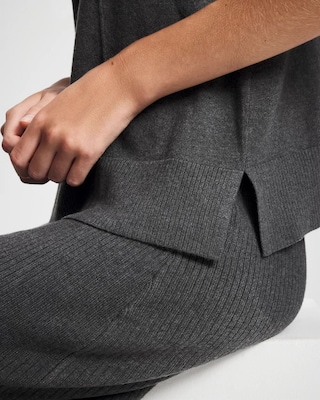 Premier Knit Sweater Turtleneck Sleeveless Top click to view larger image.