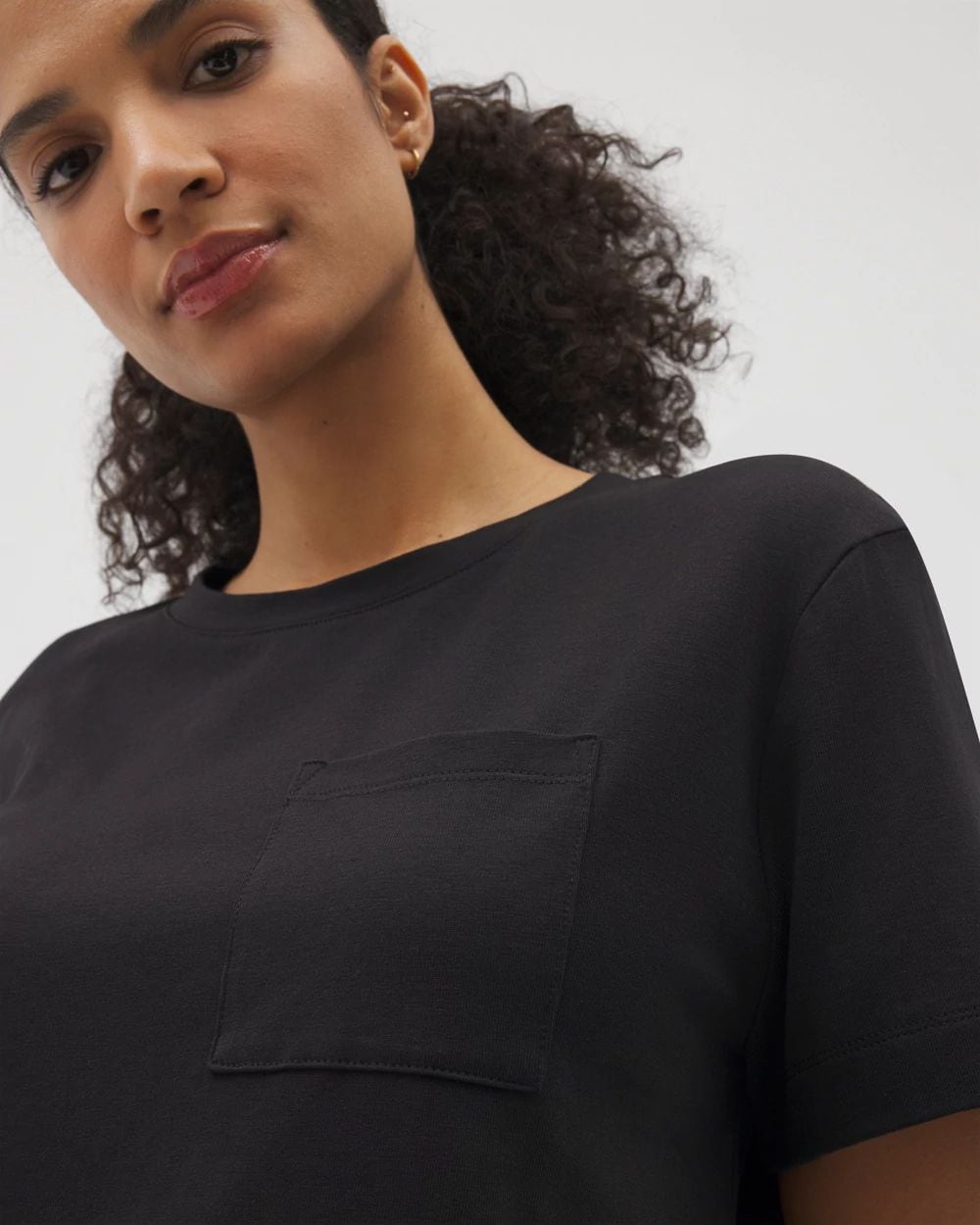 Most Loved Cotton Short-Sleeve Pocket Pajama Tee