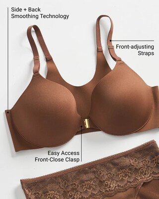 Lightly Lined Perfect Coverage Front-Close Bra click to view larger image.