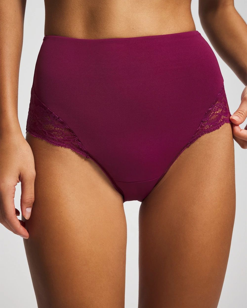 High-Waist Brief Panty with Lace