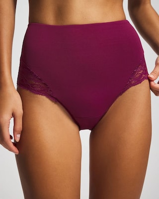High-Waist Brief Panty with Lace
