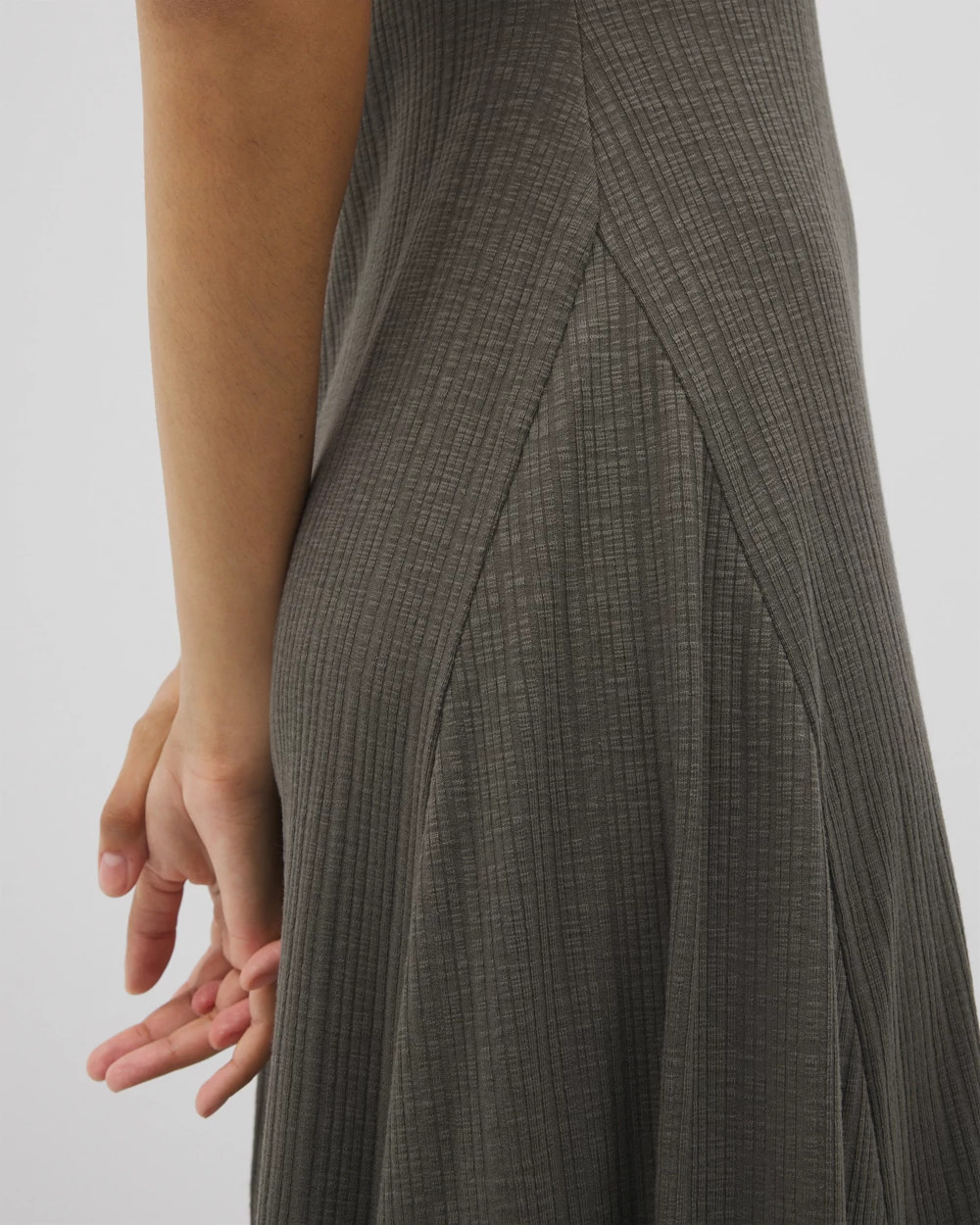 Rib Square Neck Lounge Dress