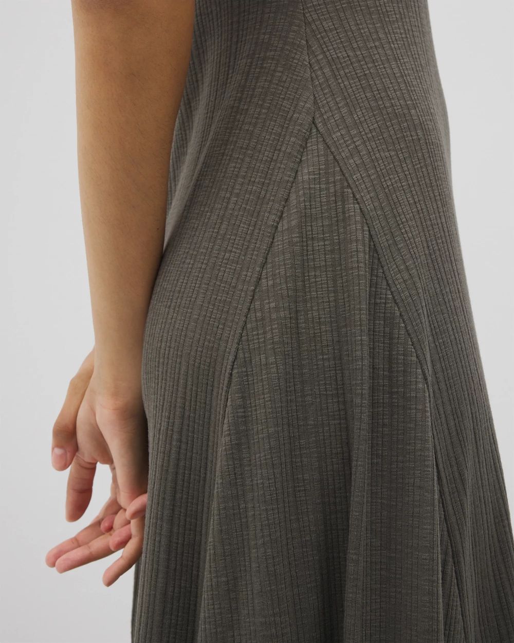 Rib Square Neck Lounge Dress