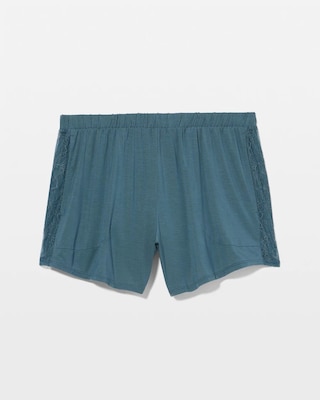 Fine Line Lace Pajama Shorts click to view larger image.
