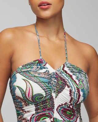 Halter Tie Midi Bra Dress