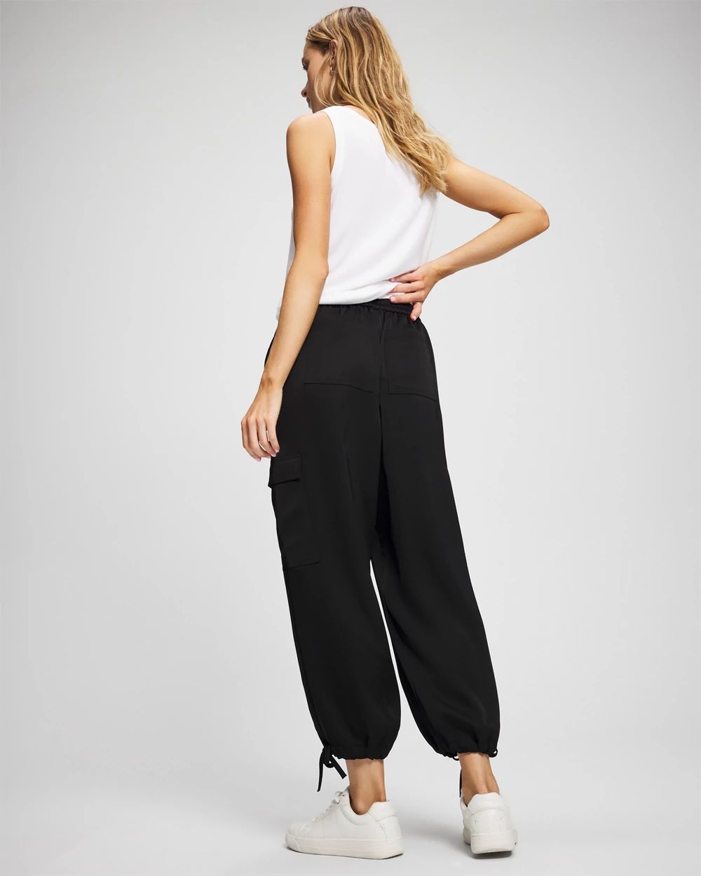 Satin Relaxed Cargo Pant