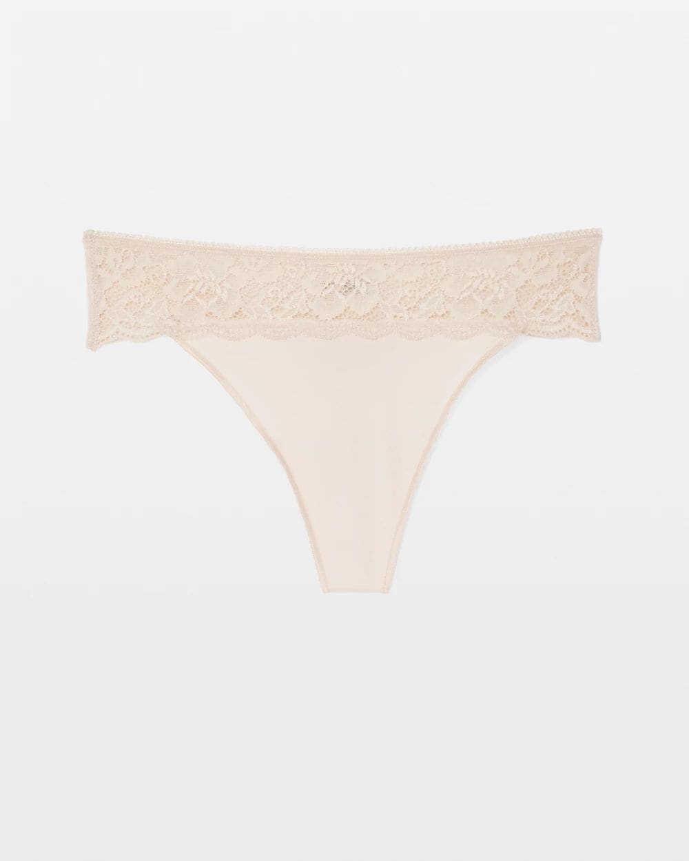 Thong Panty with Lace Trim click to view larger image.