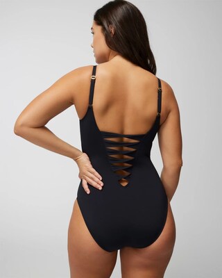 Graphic Measures Plunge One-Piece