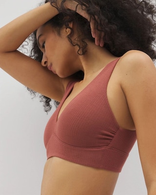 Rib Knit Sleep Bralette click to view larger image.
