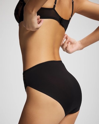 High-Leg Panty with Sensuous Embroidery click to view larger image.