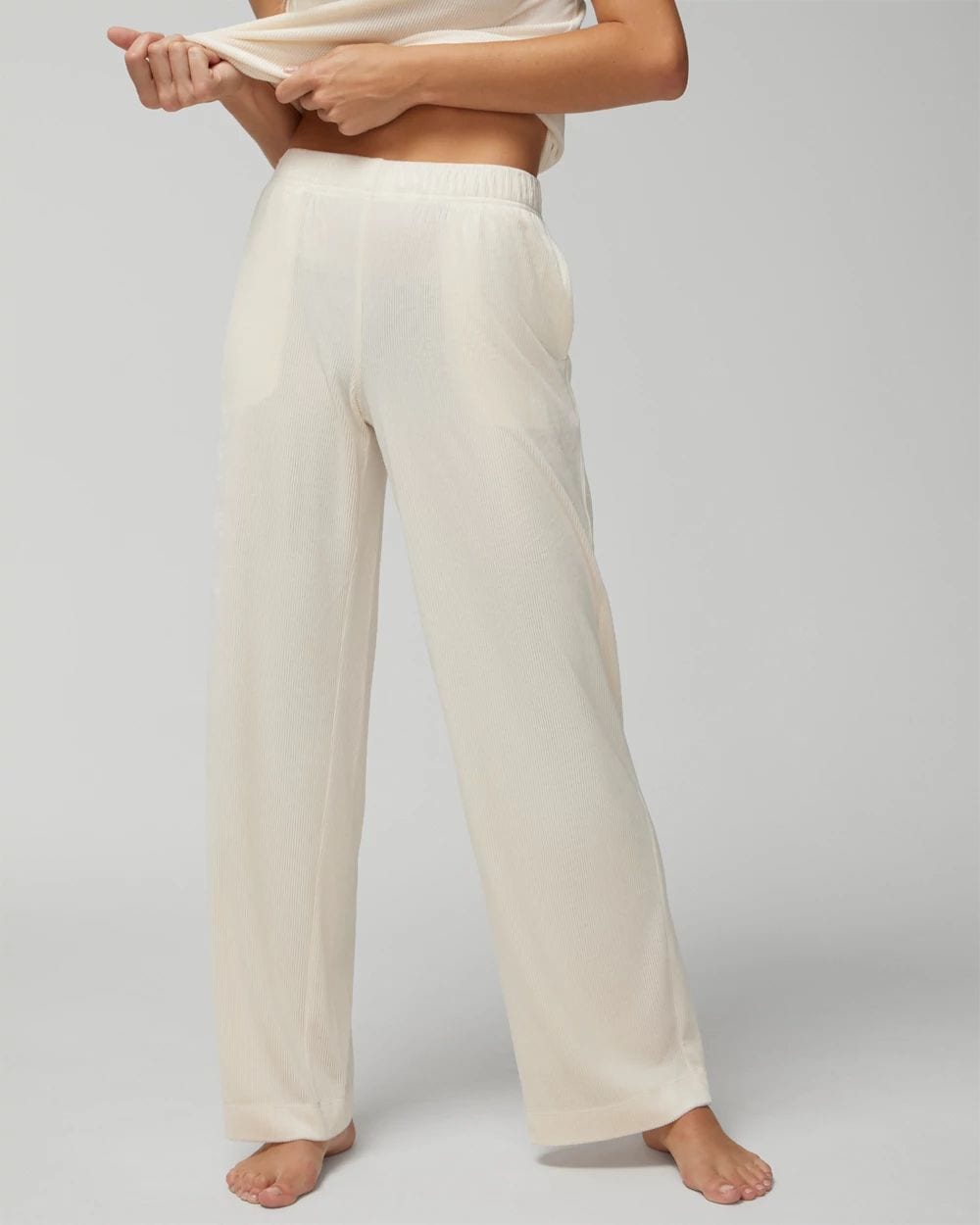 bed Wide-Leg Pajama Pants