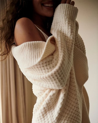 Textured Cardigan Sweater