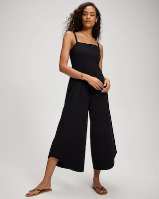 Cotton Ruched Bodice Jumpsuit
