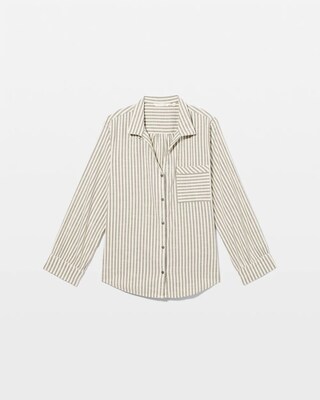Beach Cotton Long Sleeve Button-Up click to view larger image.
