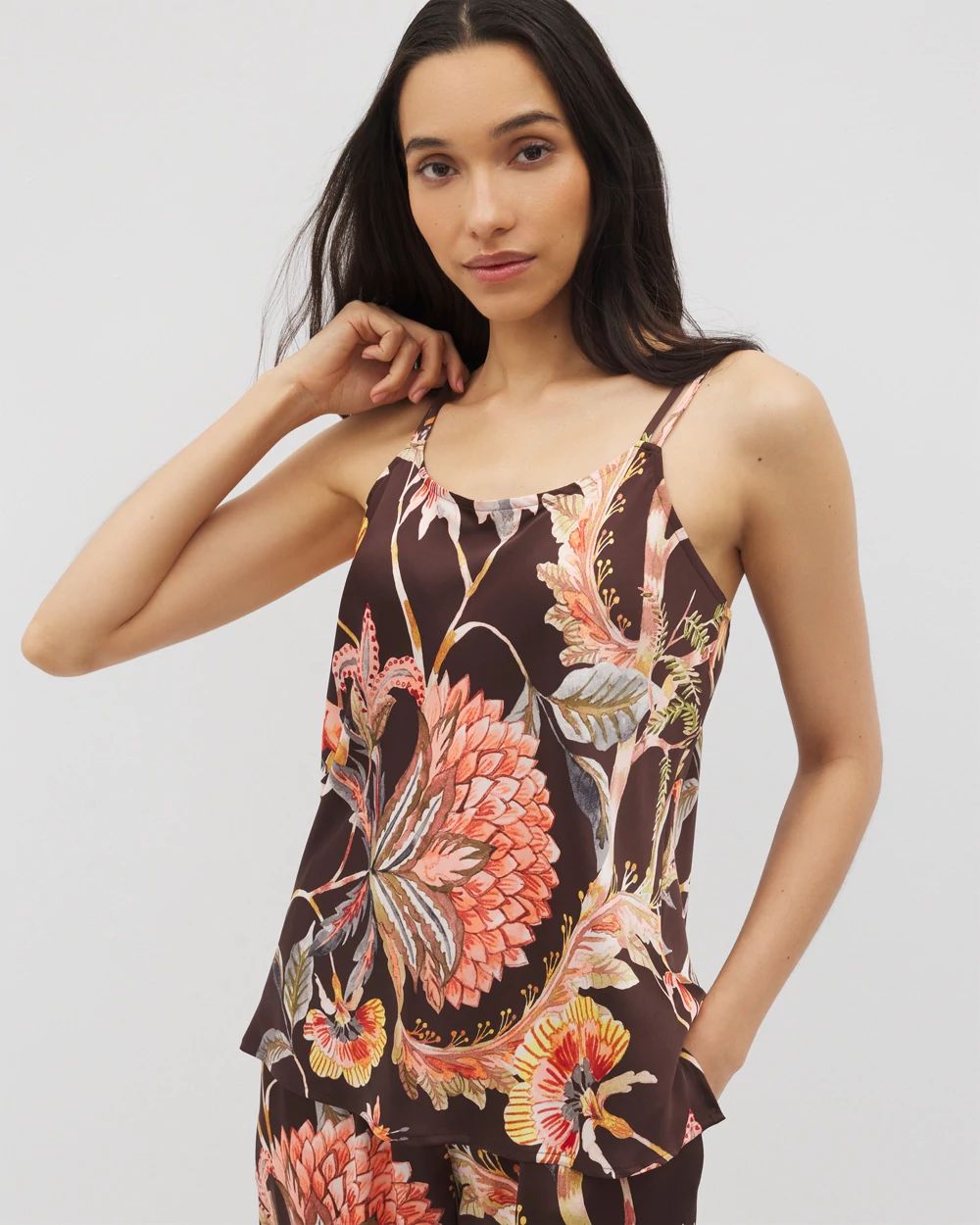 Satin Double Strap Pajama Cami