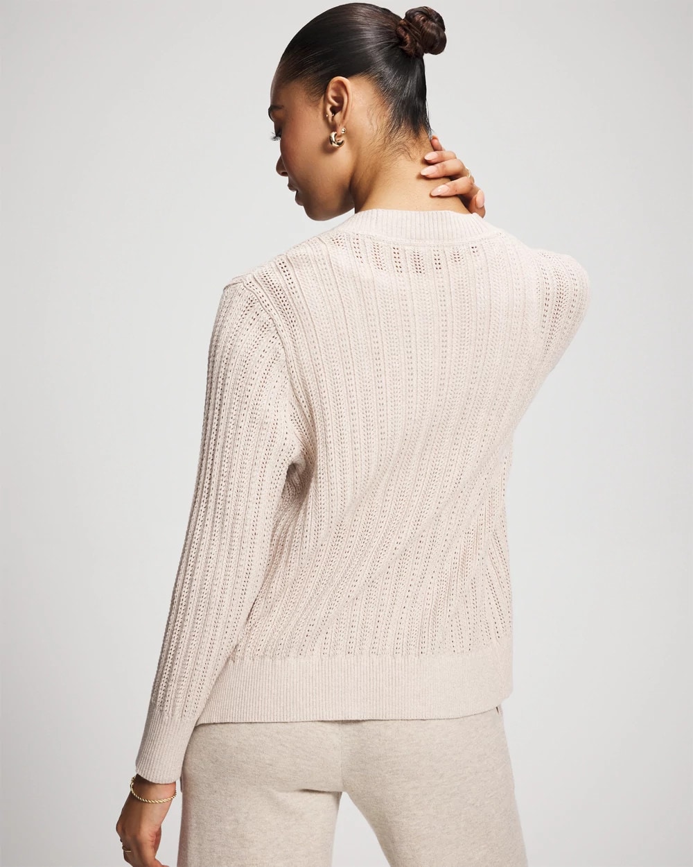 Pointelle Sweater Wrap