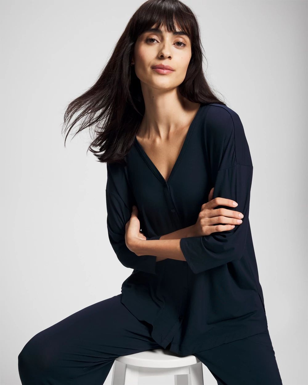 Cool Nights Button-Up Pajama Top