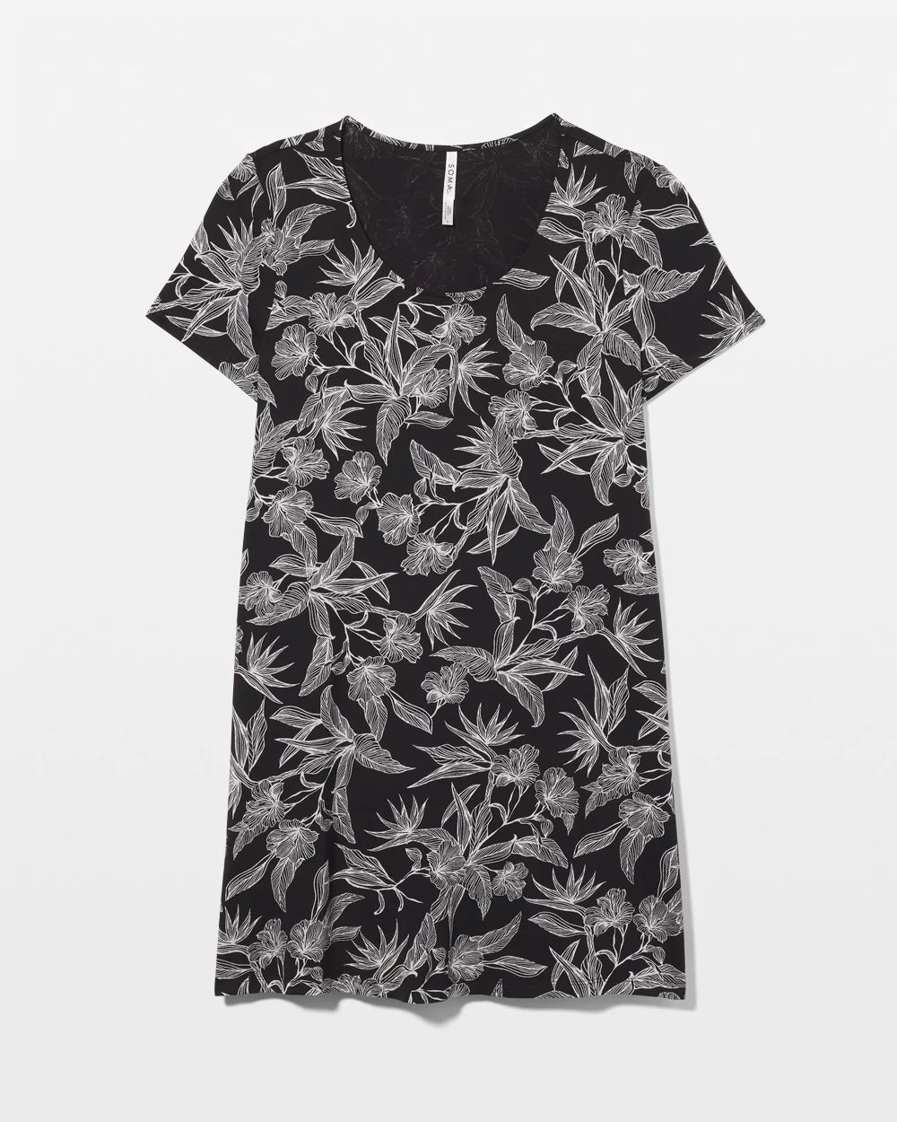 Short Sleeve Scoop Neck Sleepshirt click to view larger image.