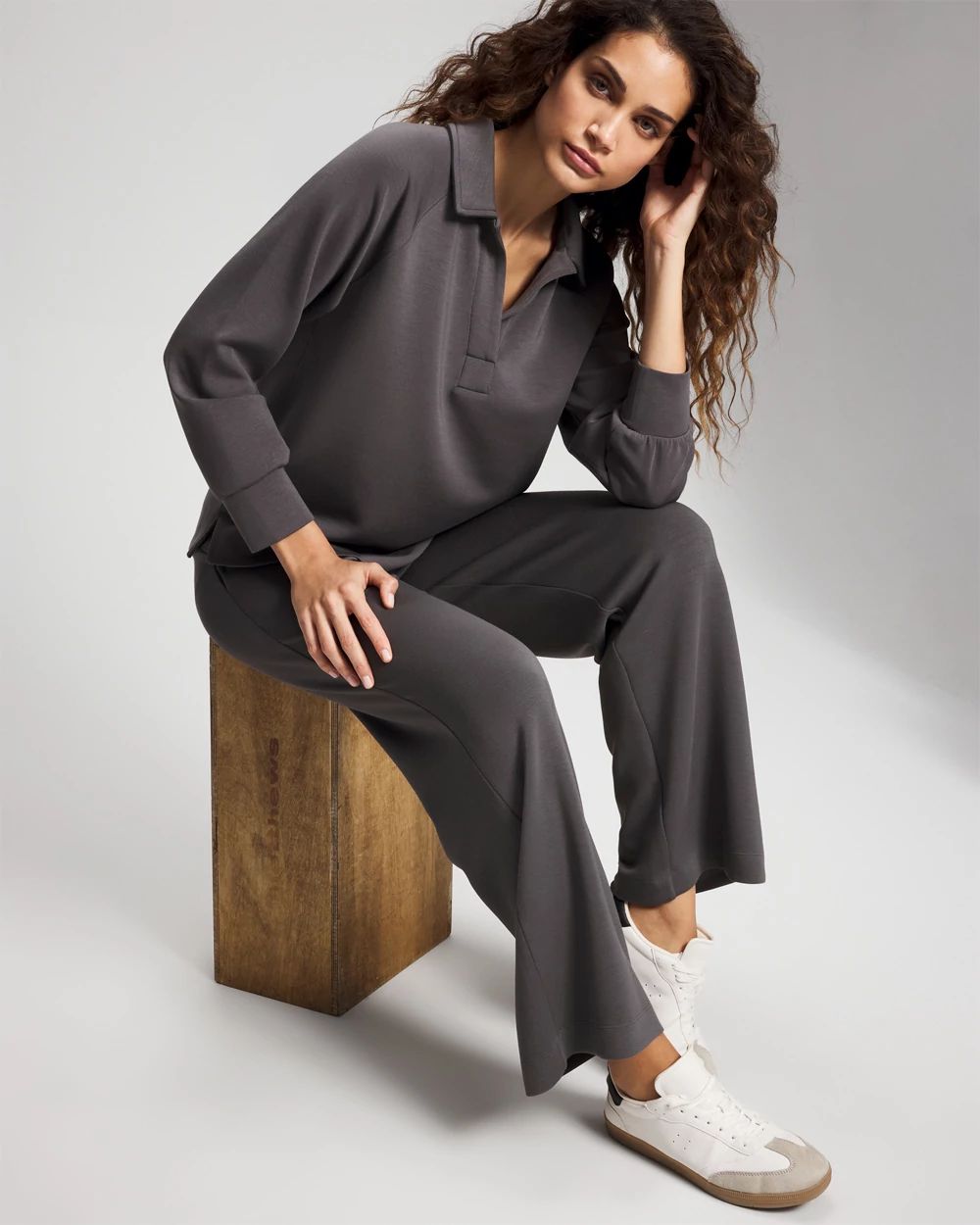 24/7 by Soma Modern Modal Collared Long Sleeve Top