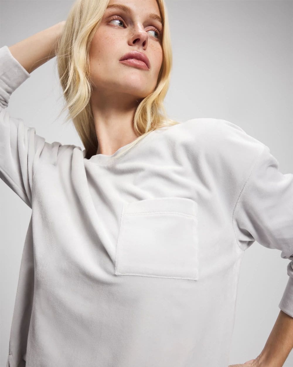 Velour Crewneck Sweatshirt