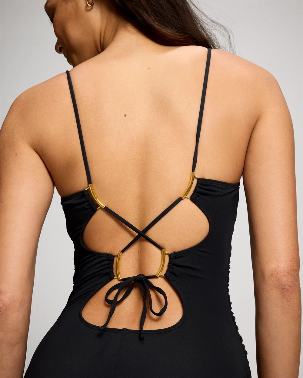 Do It Sexy Lace-Up Back One Piece click to view larger image.
