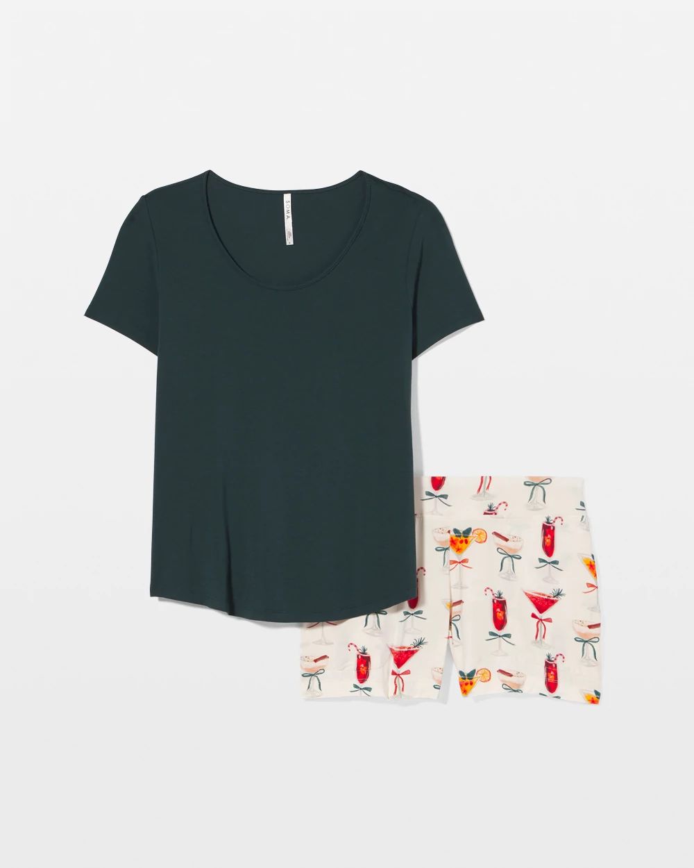 Cool Nights Packaged Short-Sleeve Short Pajama Set