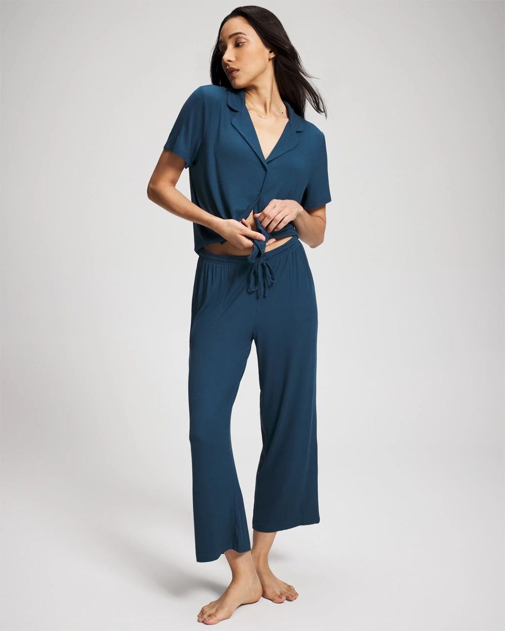 Cool Nights Rib Cropped Pajama Pants