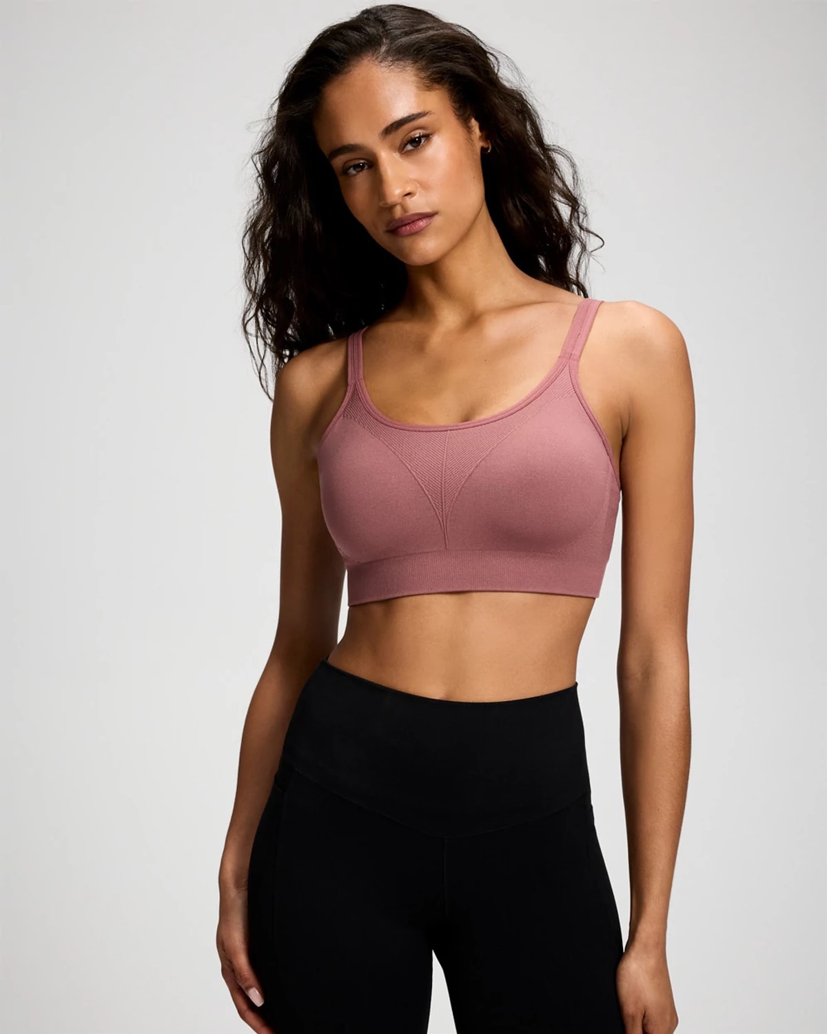Soma Seamless Sports Bra In Pink Size Xs | Women's Bras In Cocoa Rouge