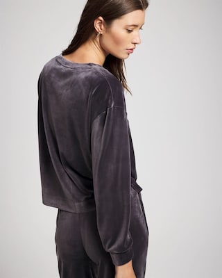 Velour Crewneck Sweatshirt click to view larger image.