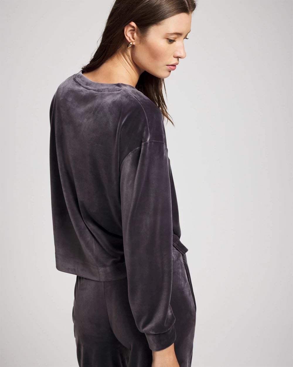 Velour Crewneck Sweatshirt