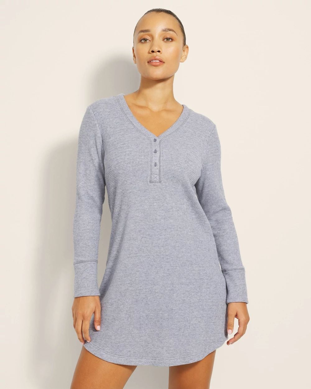Cozy Waffle Long-Sleeve Sleepshirt