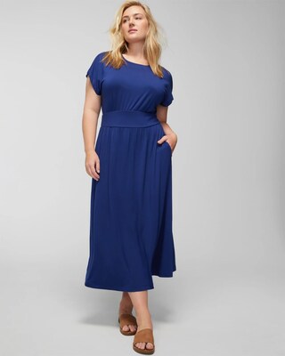 Classic Crewneck Midi Bra Dress