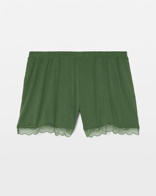 Lace Trim Pajama Shorts click to view larger image.