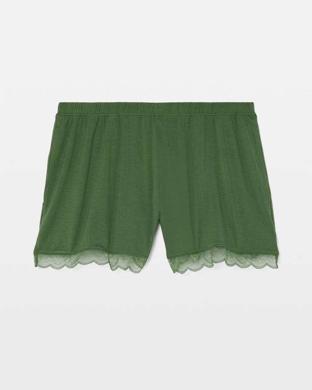 Lace Trim Pajama Shorts click to view larger image.