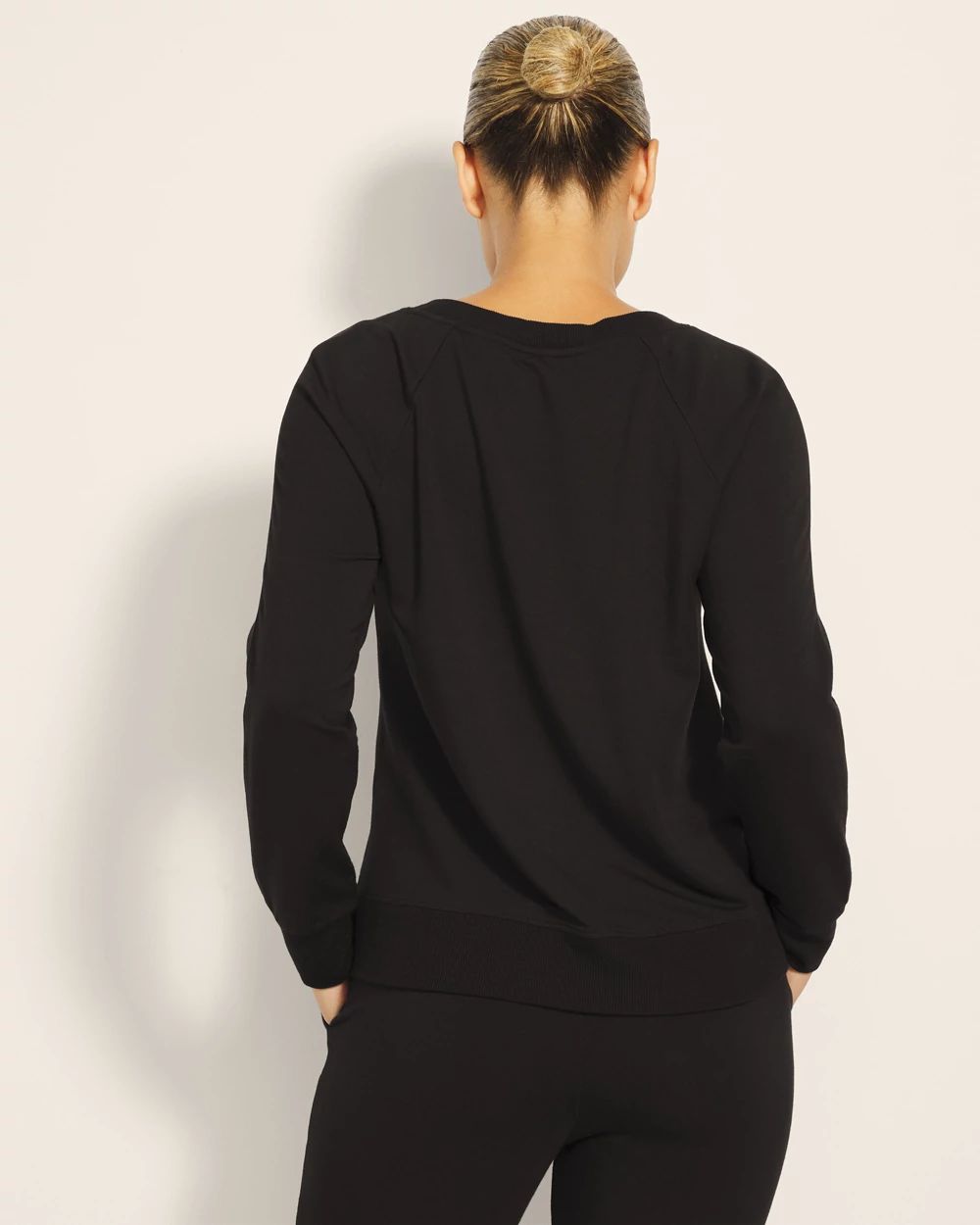 Ultra Soft Fleece Velour Trim Crewneck