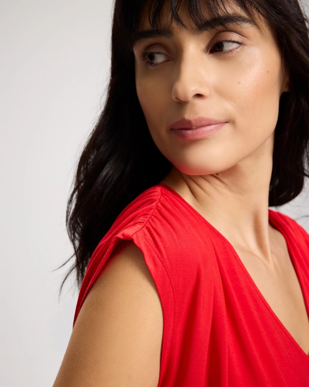 Cool Nights Rouched Short-Sleeve Pajama Tee