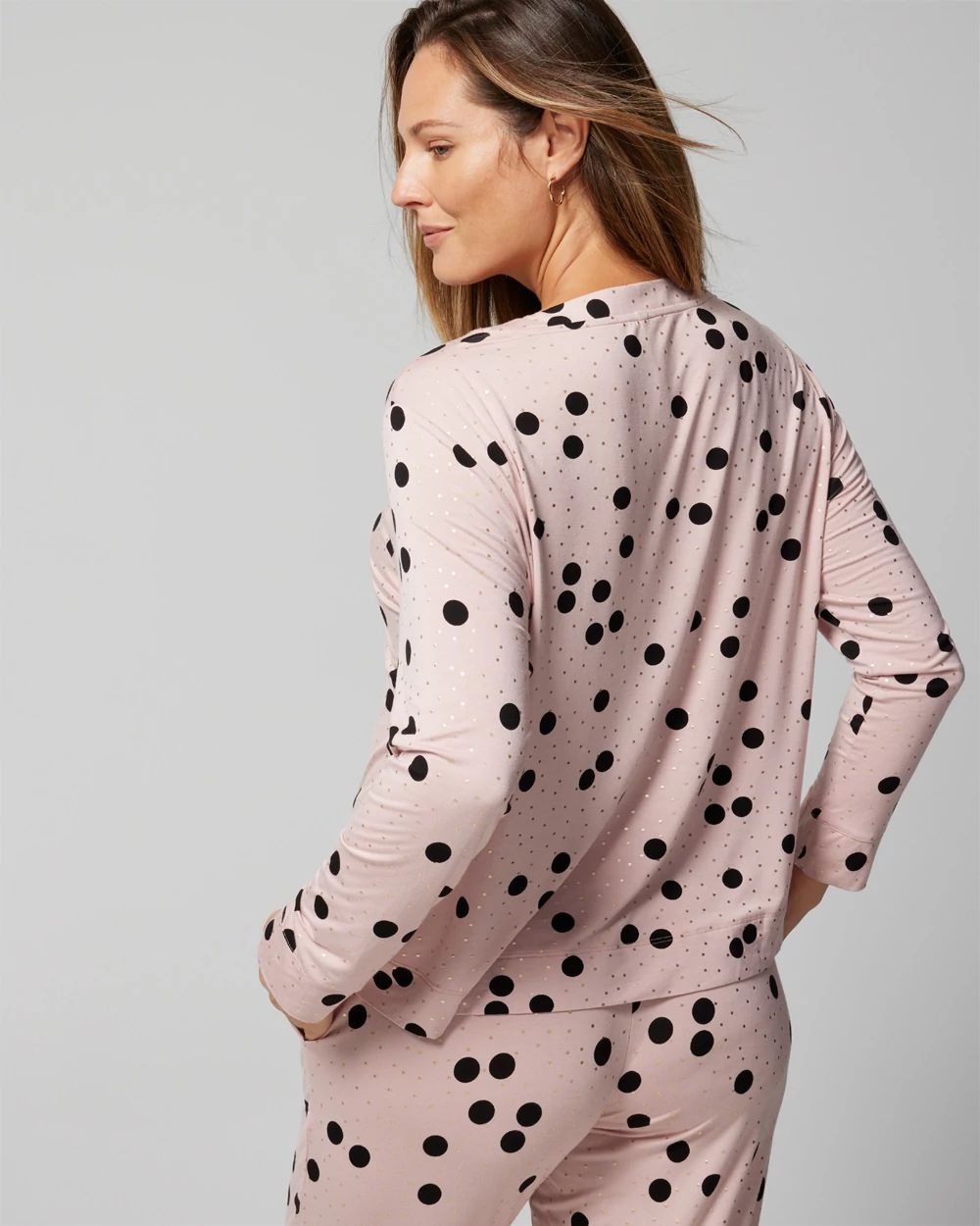 Long-Sleeve Henley Pajama Top click to view larger image.